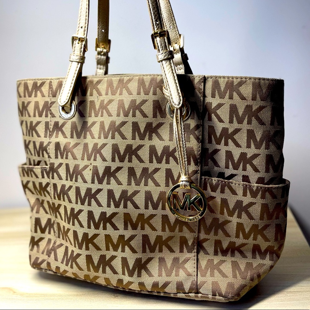 Golden Michael Kors Tote